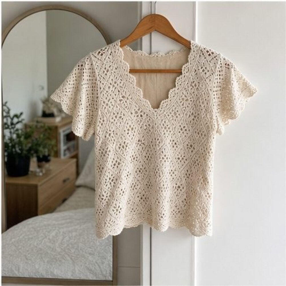 Sage Smocked Top